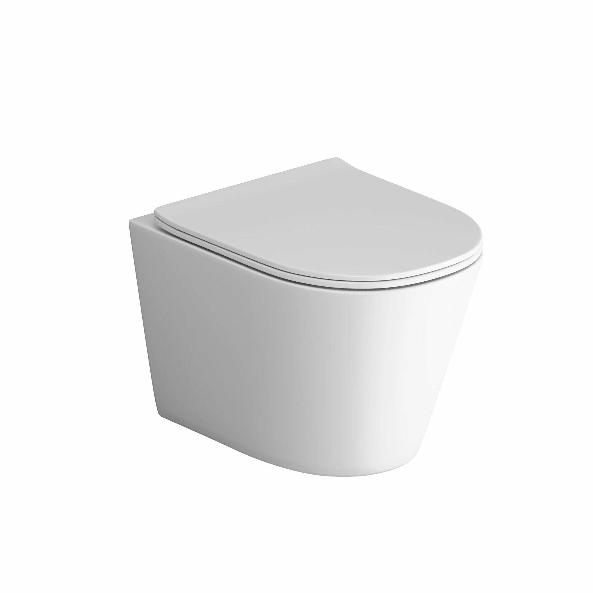 Унитаз подвесной Grossman GR-4477MSQ с микролифтом безободковый овальный без бачка фаянсовый антивсплеск белый