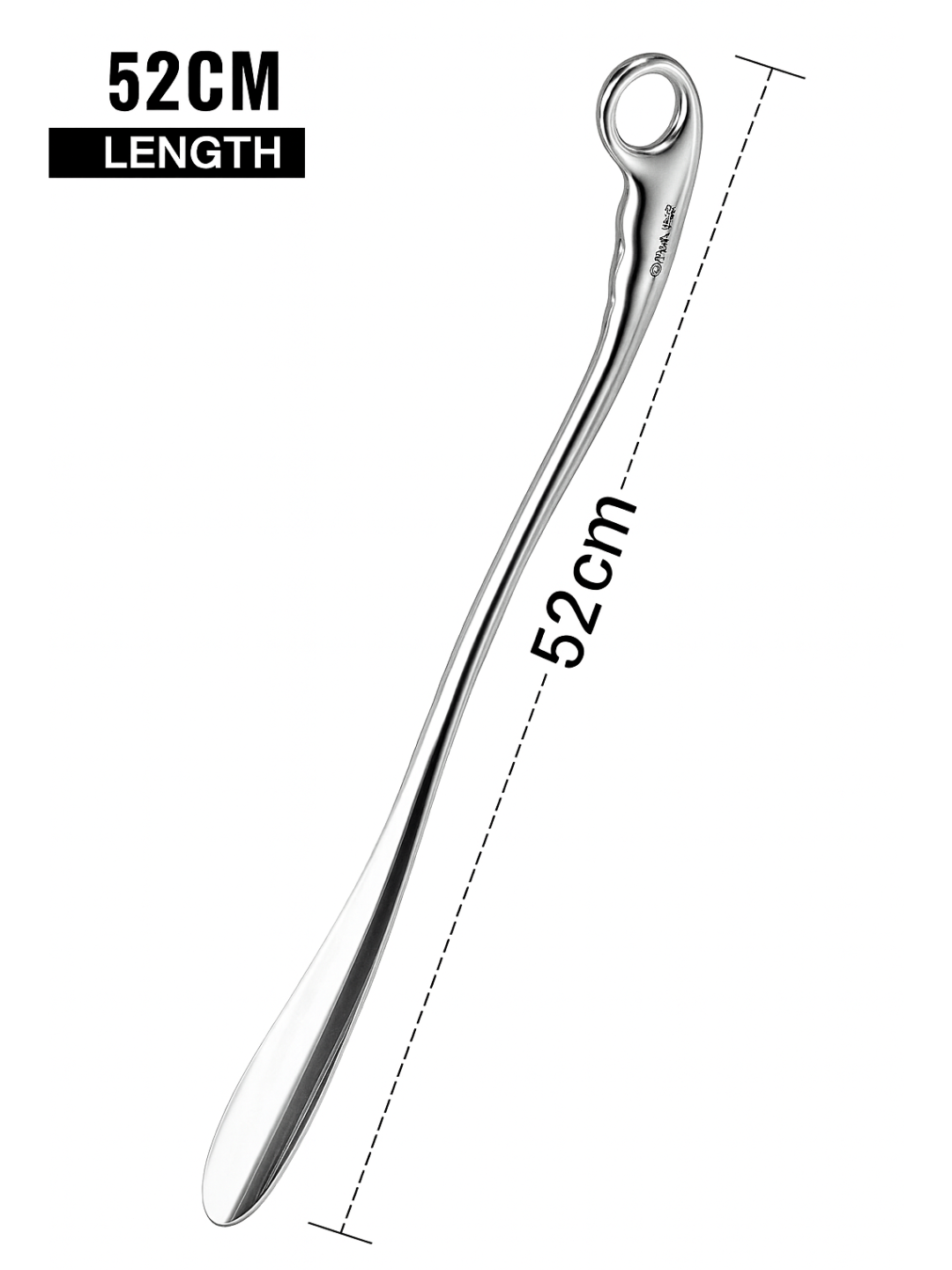 Длинная эргономичная ложка для обуви из нержавейки, 52 см, S-образная