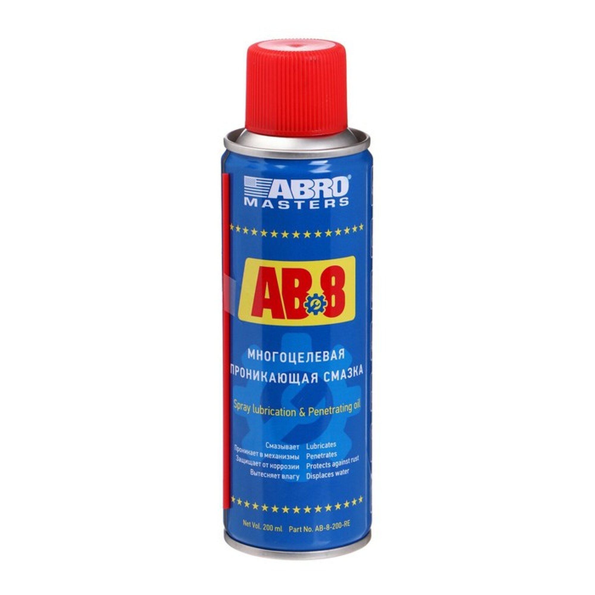 Смазка-спрей многоцелевая проникающая ABRO 200 мл AB-8-200-R