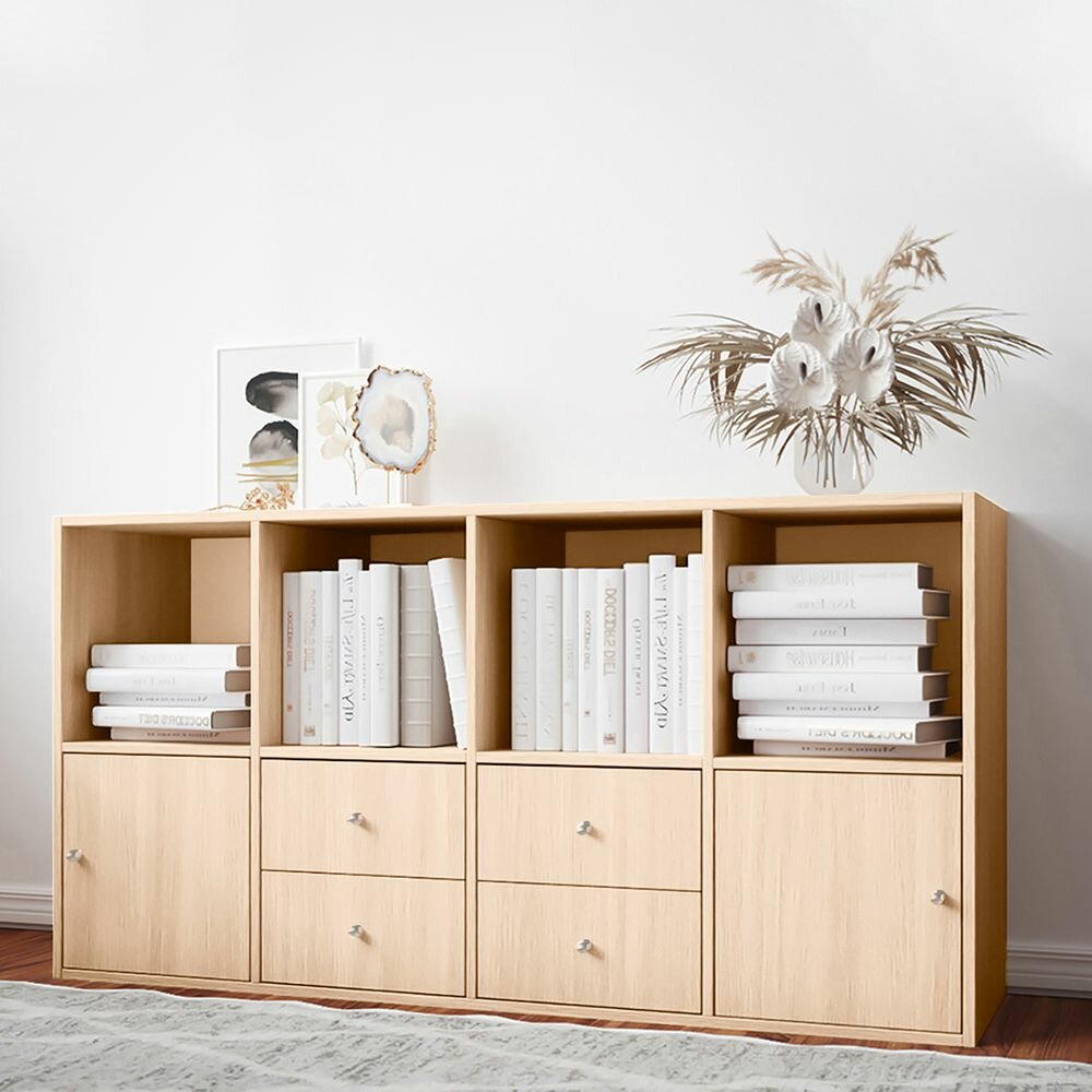 Комод Фиеста К Стеллаж-комод Билли 24 FS дуб молочный дизайн IKEA