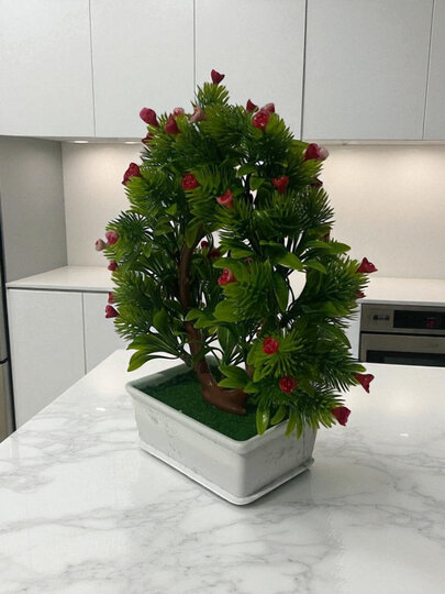 Искусственные цветы в горшках Н-84, высота 25-30 см, декор для дома