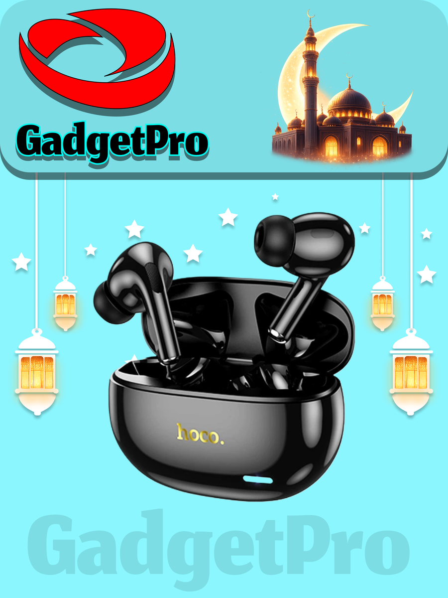 Наушники HOCO EW60 Plus TWS с Bluetooth 5.3, ANC, 20 ч, черные — фото 1