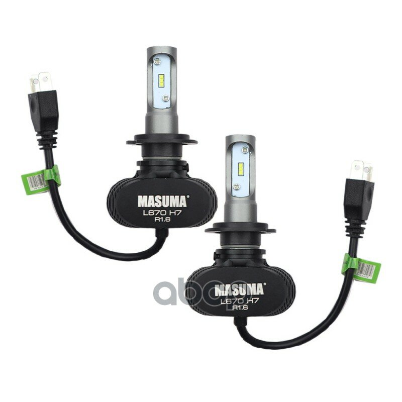 Лампа светодиодная H7 PX26d 12V 55W S1 6000k, к-кт Masuma арт. L670