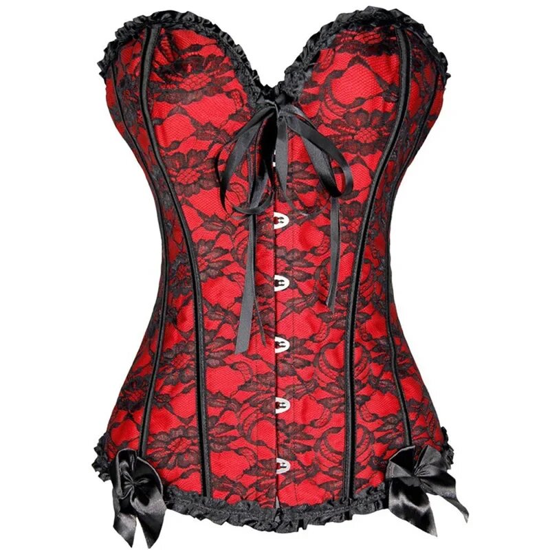 Корсет VISIVANE из полиэстера 5XL Красный Женский