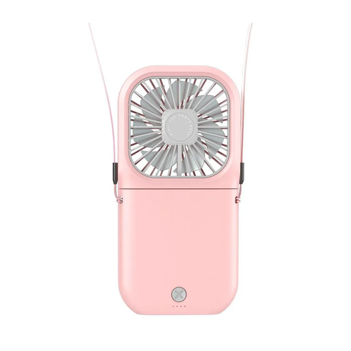 Вентилятор-повербанк портативный F20 розовый 1070₽