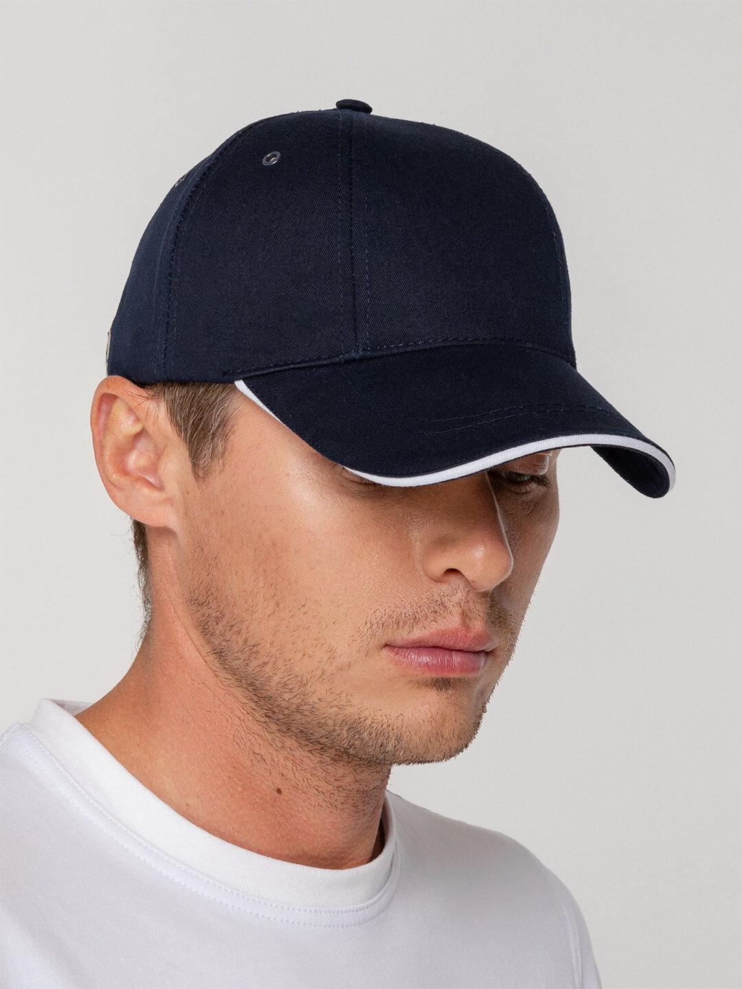 Бейсболка  для мужчин и женщин, размер 56-58, темно-синий — фото 1