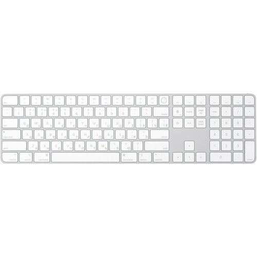 Беспроводная клавиатура Apple Magic Keyboard Touch ID Num Silver MXK73 USB-C Белая Русская гравировка 3837300₽