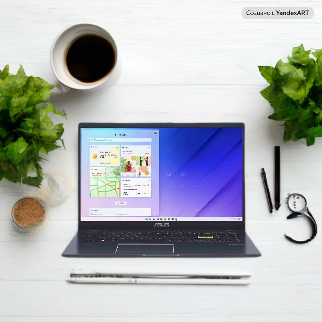 Ноутбук ASUS E510M Intel Celeron N4020, 4 GB DDR4, SSD, 15.6" HD, черный,4/512 — фото 1