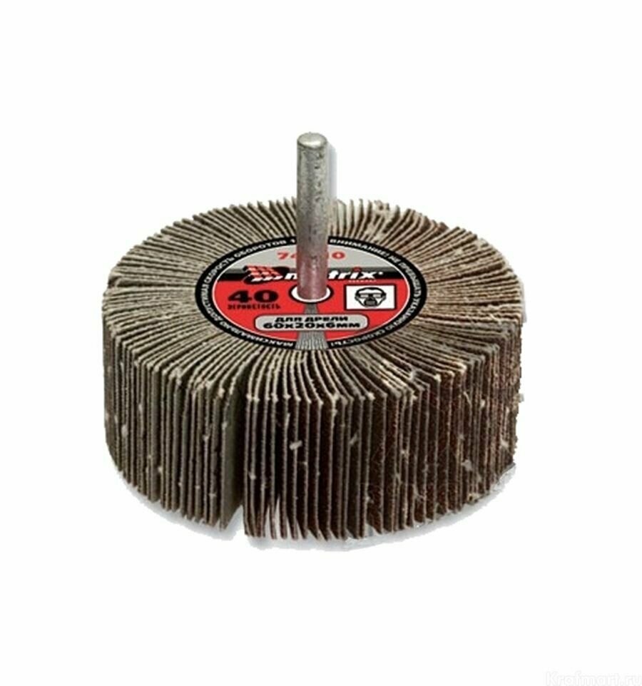 Лепестковый круг для дрели 80х30х6мм Р60 Matrix 74142