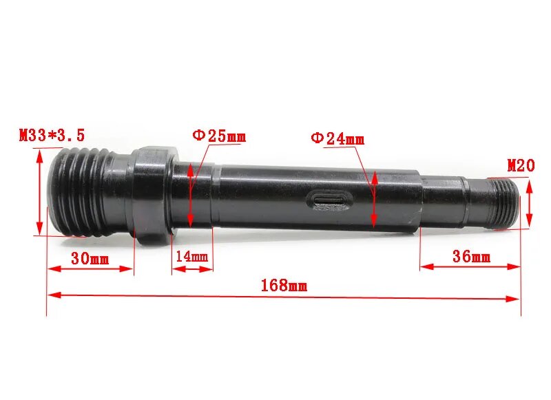 Шпиндель M33*3.5 Лицевая панель M20x1.5 для токарного станка, M33X3.5 168MM