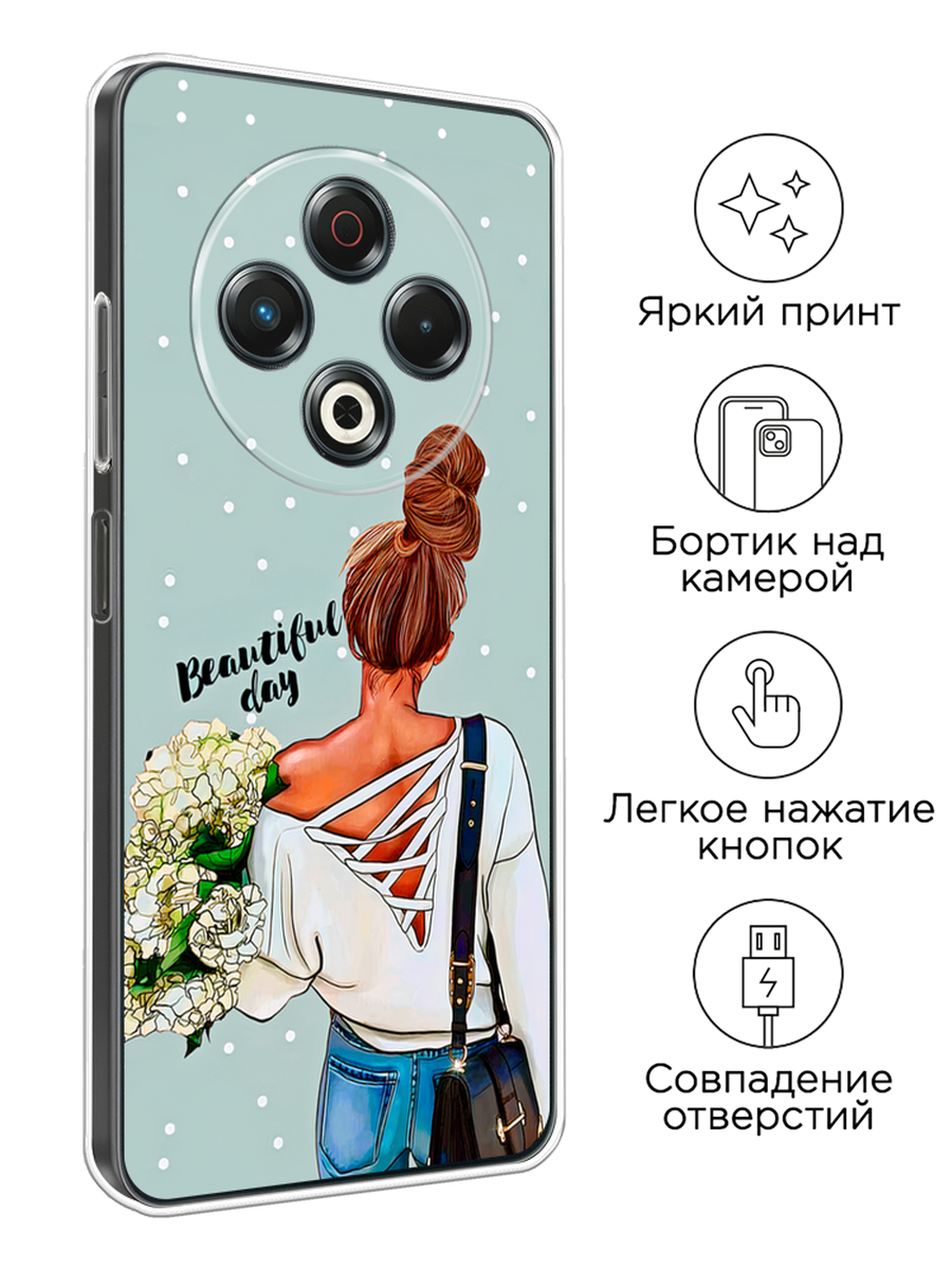 Чехол на Tecno Spark 30 / Текно Спарк 30 с принтом Beautiful day — фото 1