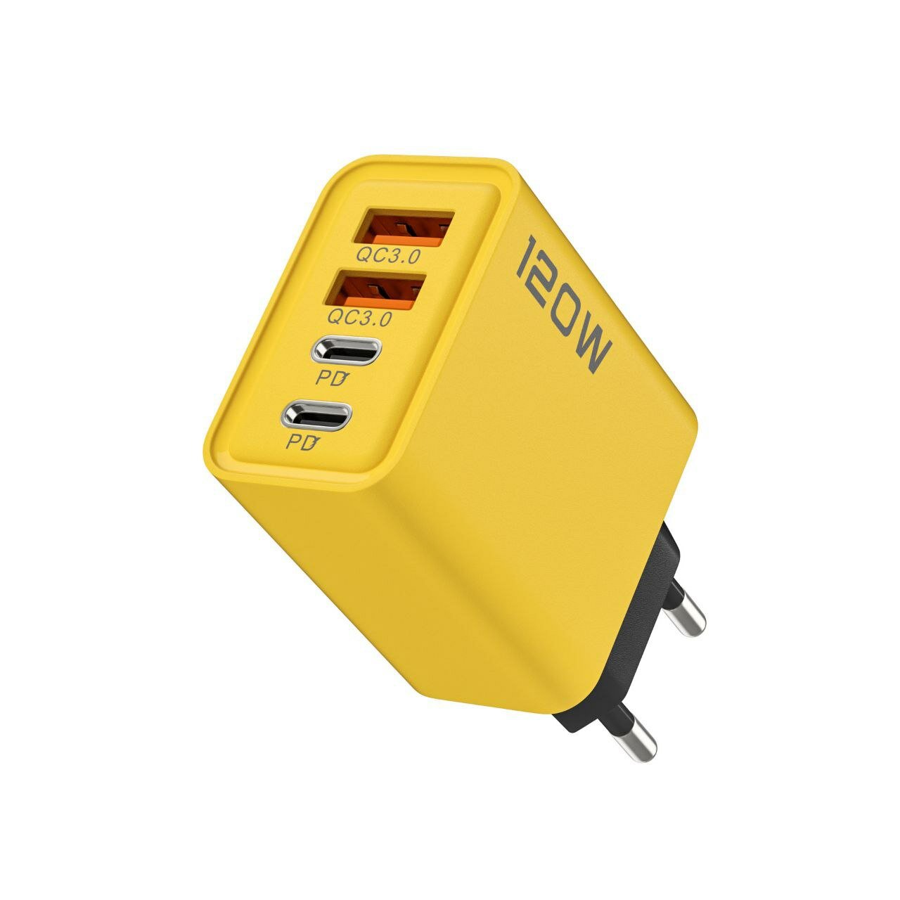 Зарядное устройство KO71, 120 Вт, 2 USB, 2 Type-C, евровилка, 220 В — фото 1