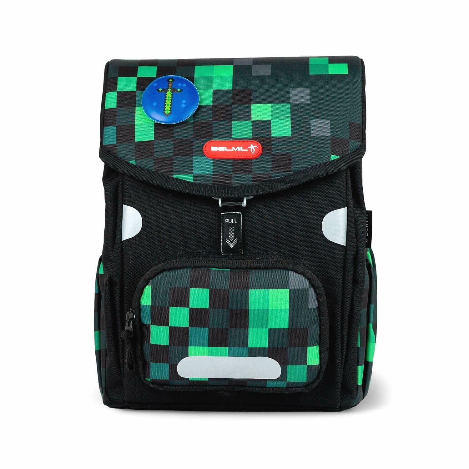 Ранец школьный Belmil Clickbag PIXEL FIELD BEL-PRM-405-80-CPF 26x34x19 см 680 гр
