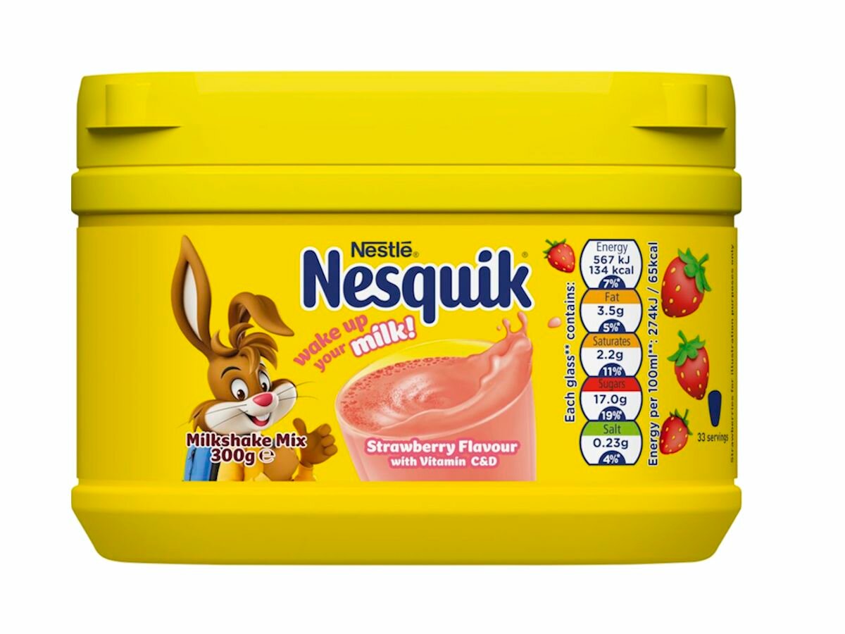 Напиток Nesquik Клубничный милкшейк растворимый 300 г