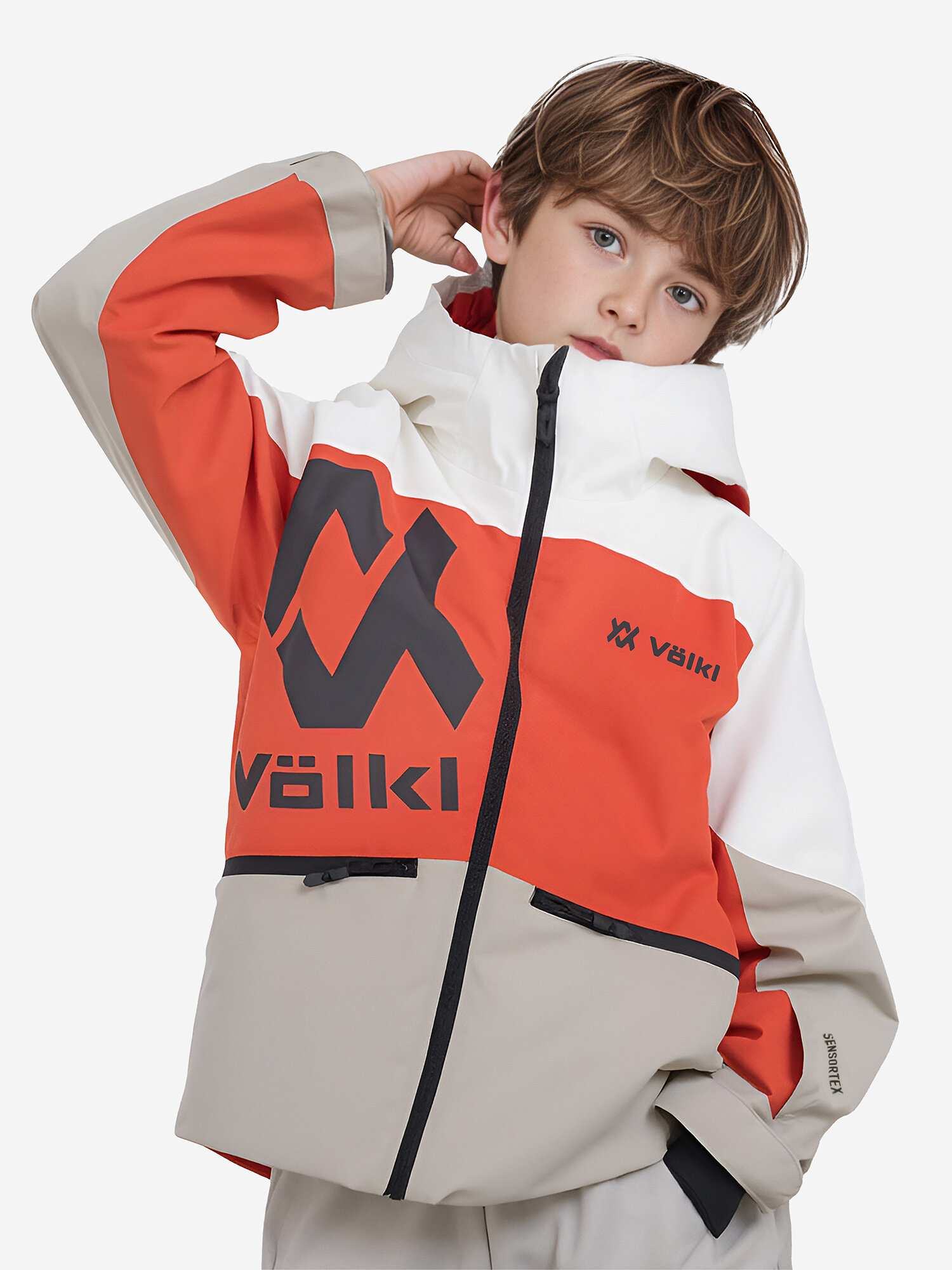 Куртка Volkl Action Little Boys Padded Jacket размер 128-134 белый/красный