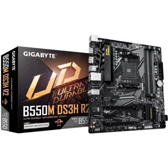 Материнская плата Gigabyte B550M DS3H R2 (AM4, mATX)