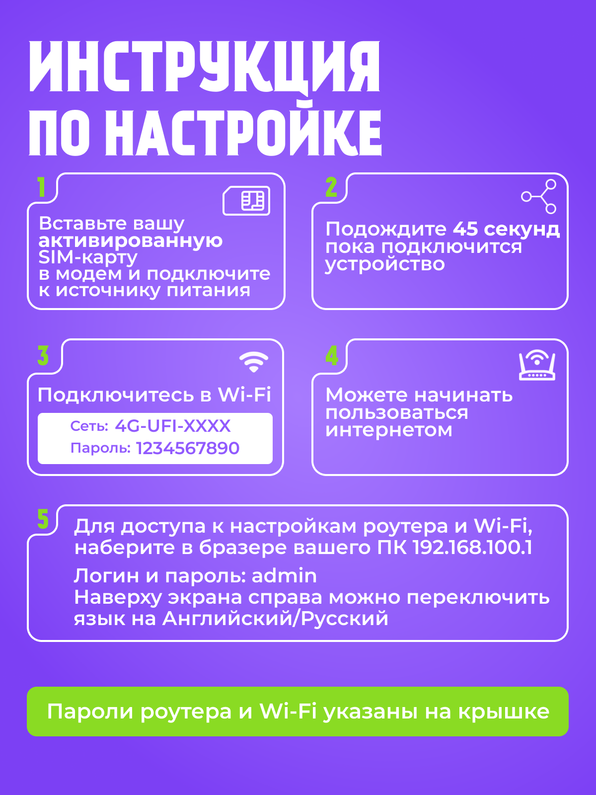 USB Модем WiFi 4G LTE черный работает со всеми операторами и устройствами — фото 1