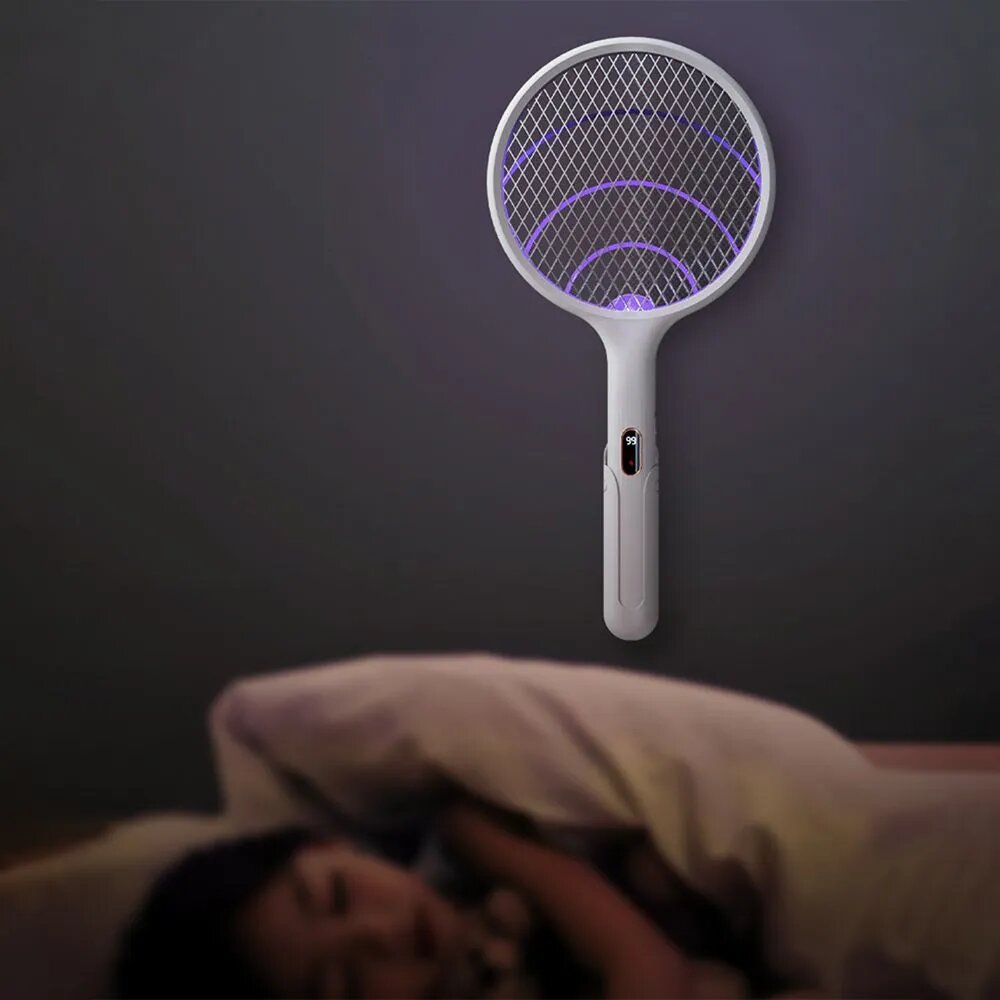 Электрические Мухобойки Xiaomi Электрическая мухобойка Xiaomi Qualitell Smart Digital Electric Fly Swatte E3, ZSM240915, белый