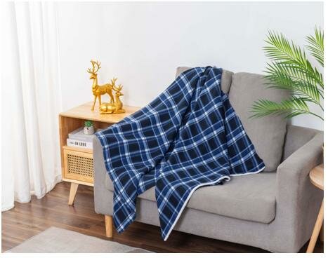 Плед волшебная ночь 148 х200 см шотландская клетка синий 933015