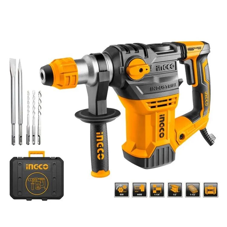 Перфоратор INGCO "RH150028", SDS-Plus, 1500 Вт, 5,5 Дж, 32мм — фото 1