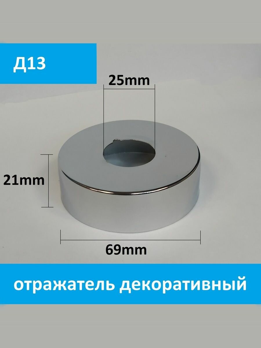 Отражатель (чашка) для смесителя и полотенцесушителя 3/4", цвет хром (пара: 2 шт.)