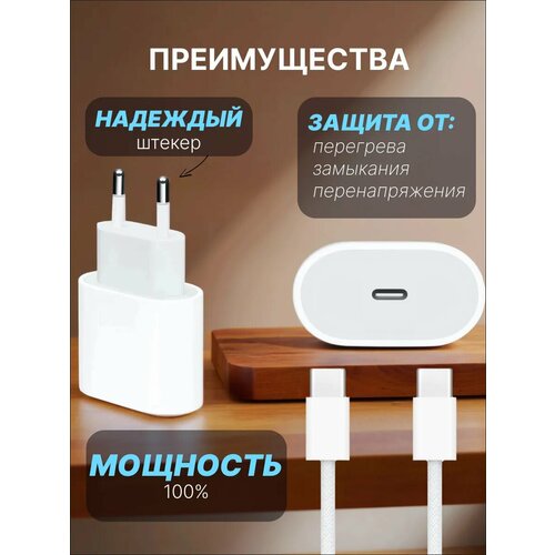 Комплект зарядки для iPhone 35w Type-C to Type-C