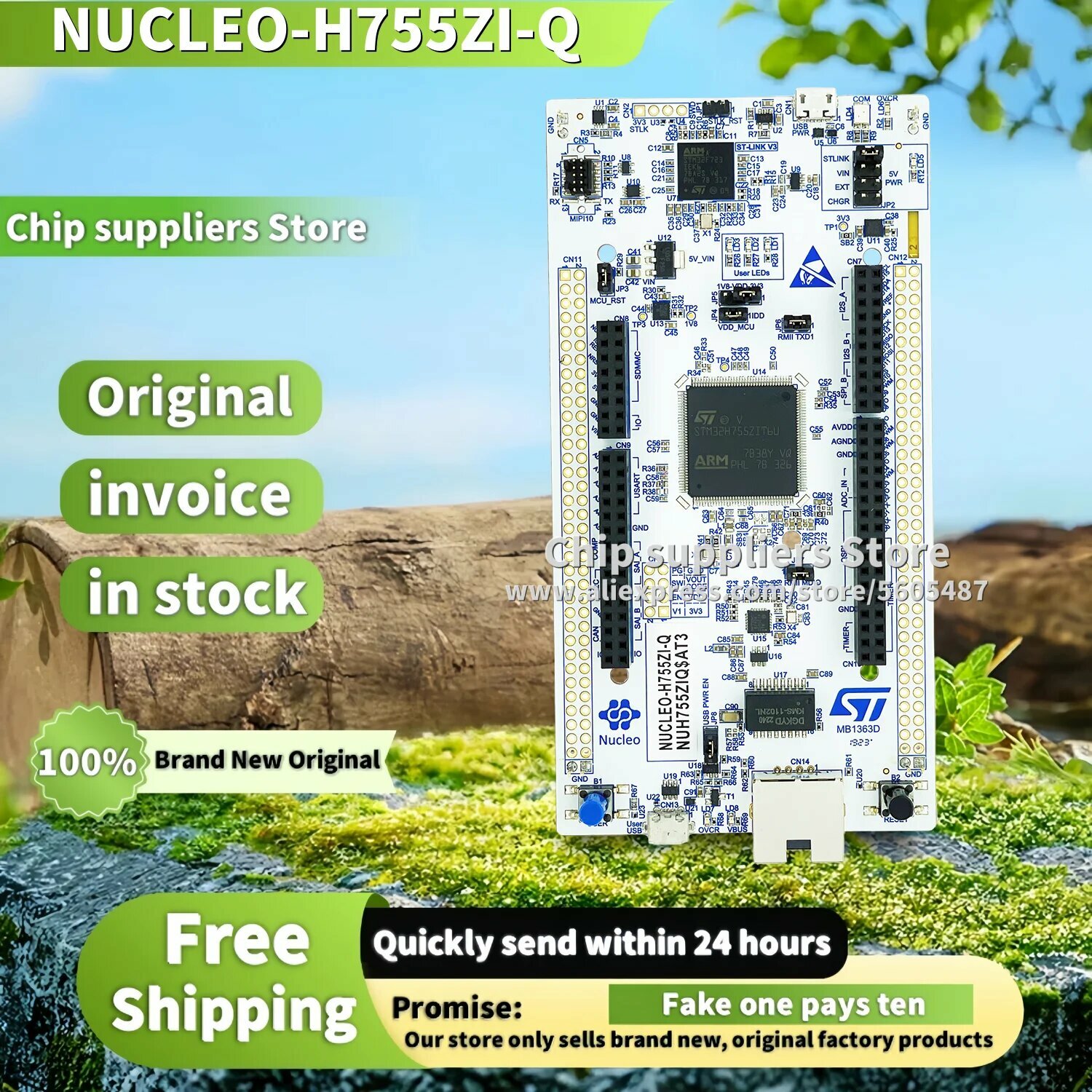 1 шт./лот NUCLEO-H755ZI-Q STM32H755ZI MCU Nucleo-144 макетная плата оригинальный запас