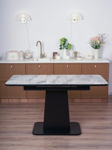 Изображение товара Стол кухонный обеденный раздвижной Грант 108(138)х68см ПластикNo1470ЛДСПчерное