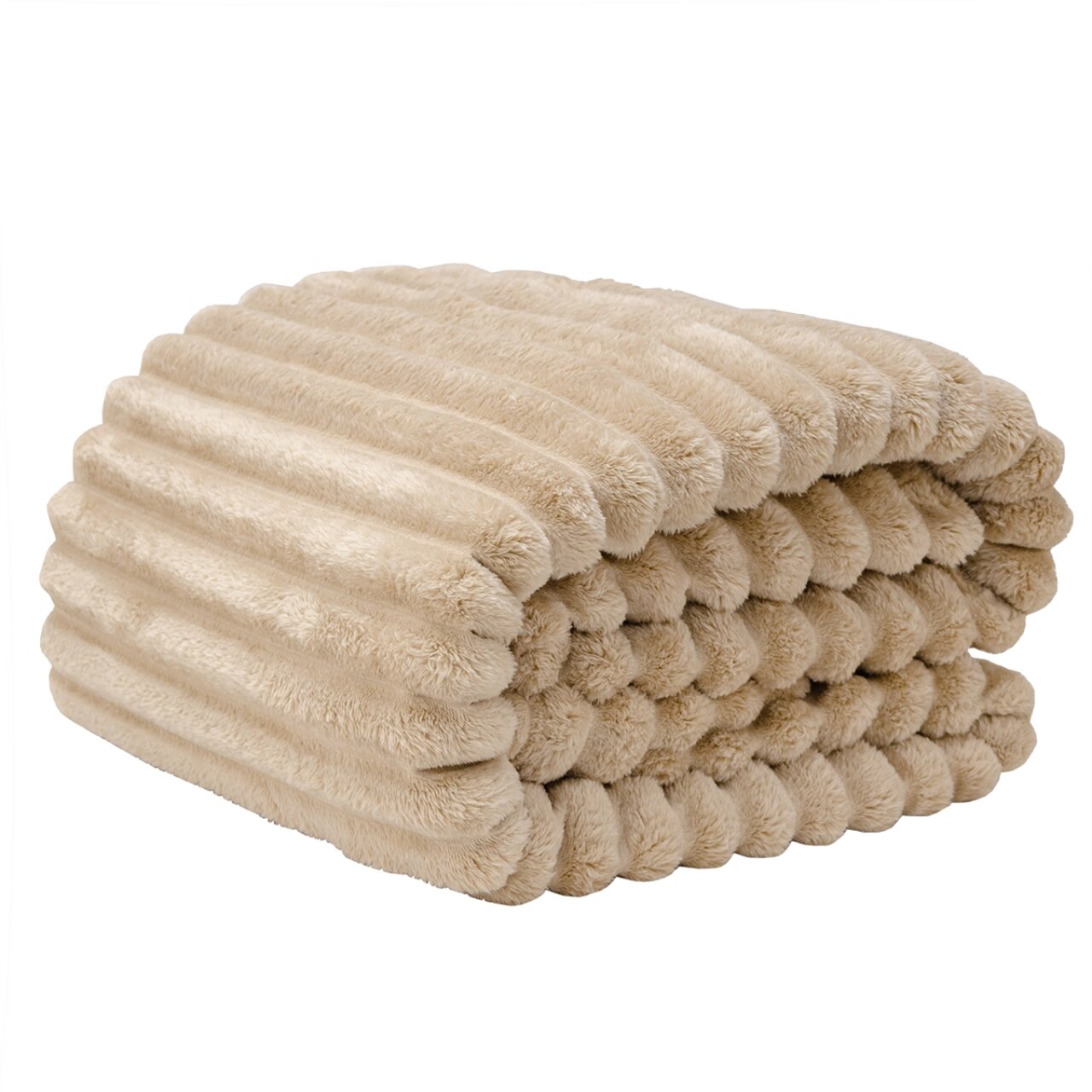 Покрывало Happy Family 1.5-сп 150х200 см велсофт полиэстер песочный