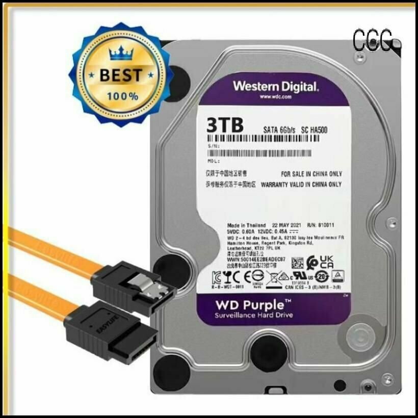 3ТБ Внутренний жесткий диск Western Digital3.5"7200(WD30PURX)