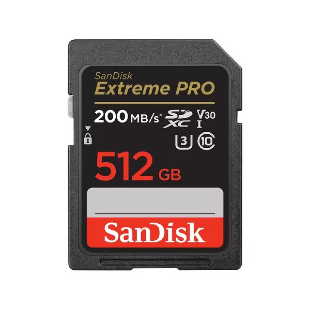 Карта памяти SanDisk SD Extreme Pro U3 4K V30 R200 W90 SDSDXXD-512G-GN4IN