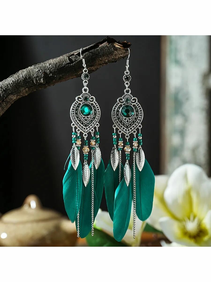 Серьги, искусственный камень