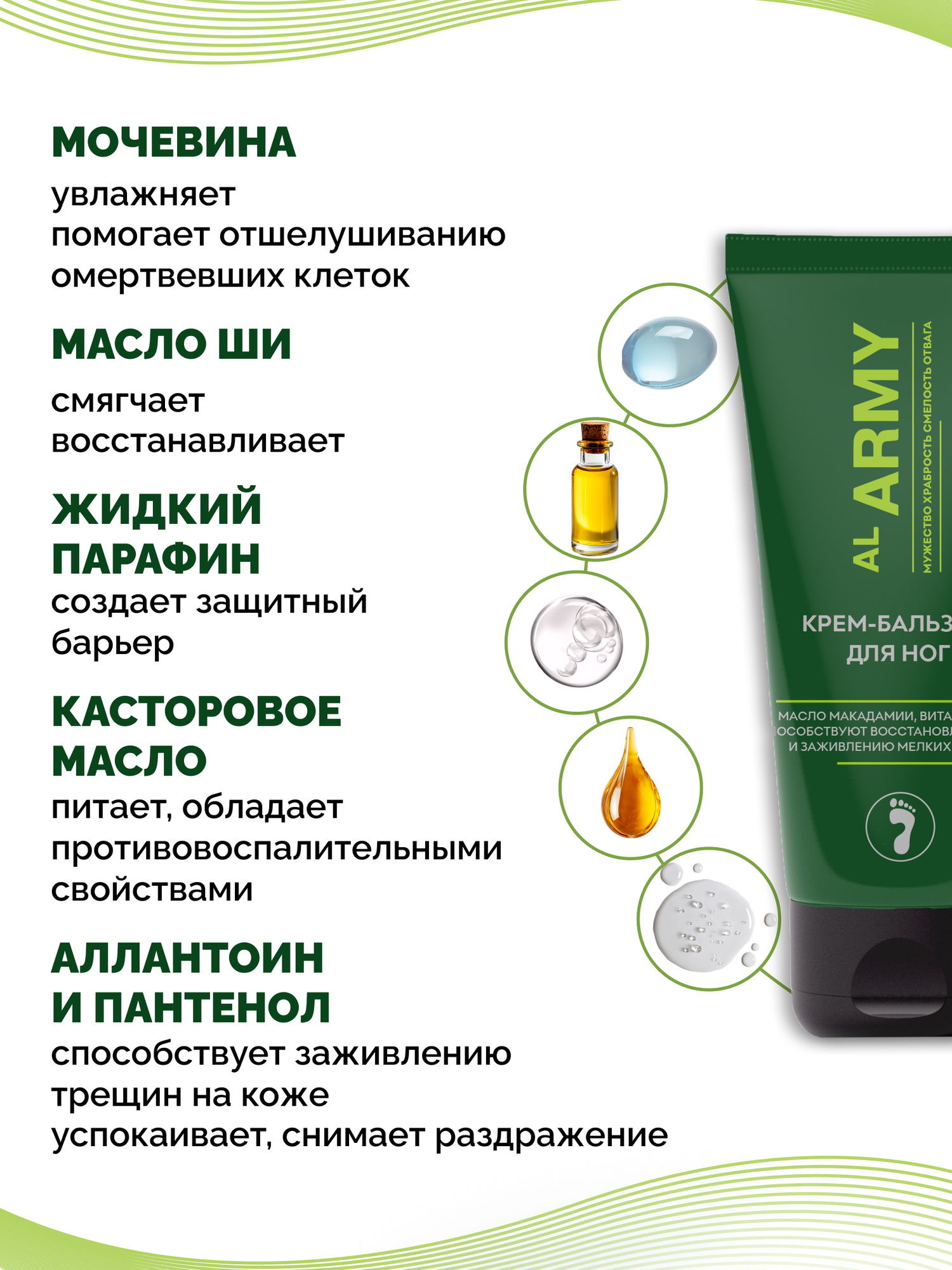 Крем-бальзам для ног AL ARMY, 75 мл — фото 1