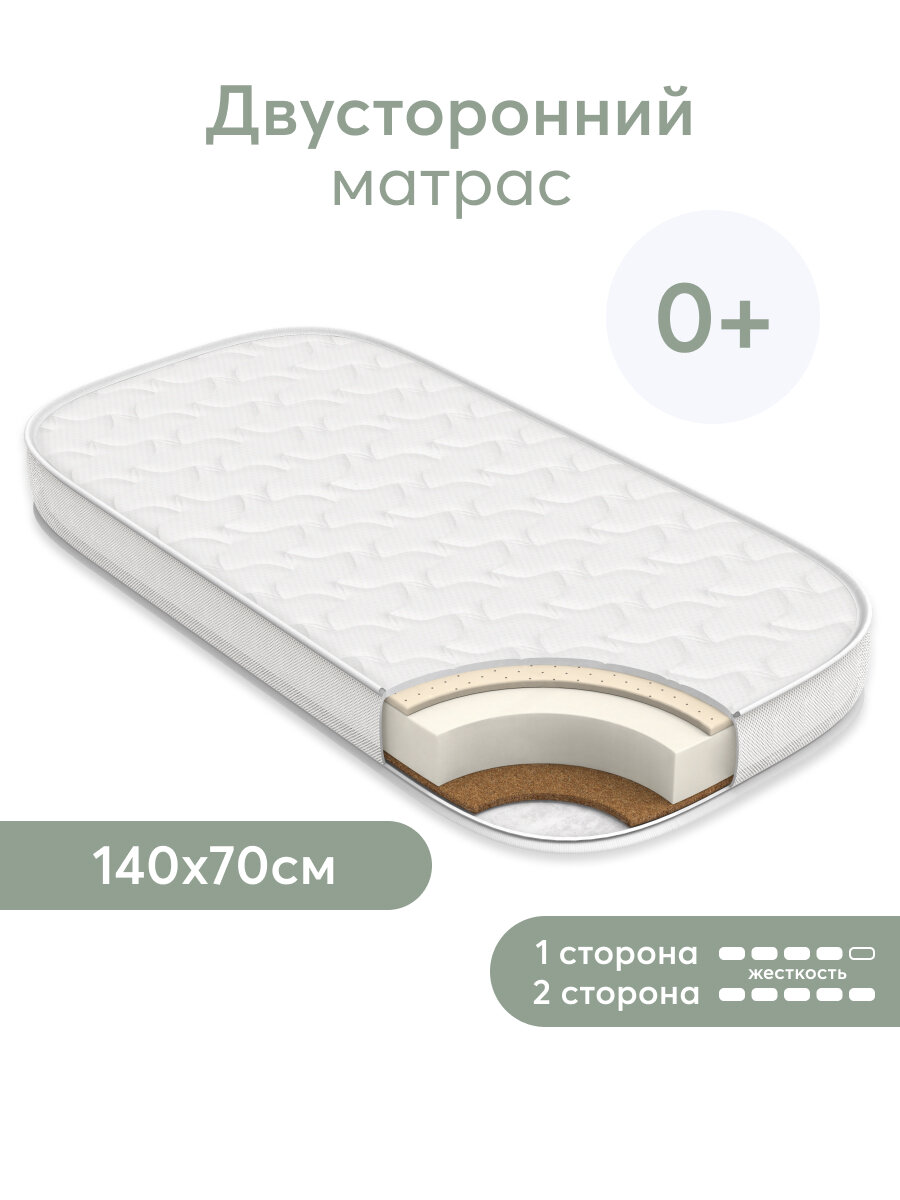 95011, Матрас для кроватки Happy Baby MOMMY LUX 140х70см white