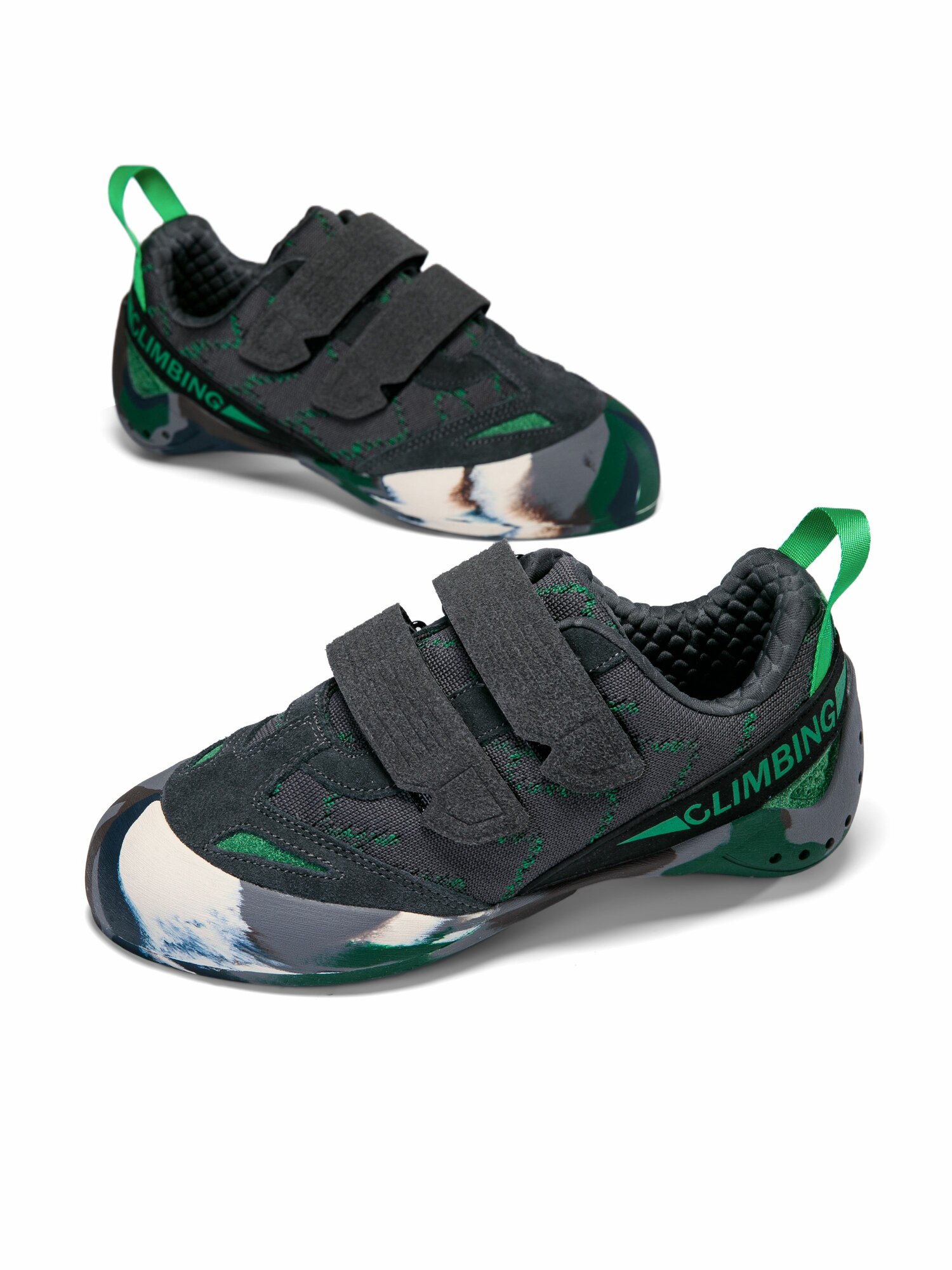 Скальники, скальные туфли (цвет: тёмно-серый, зелёный; размер: 39) — фото 1