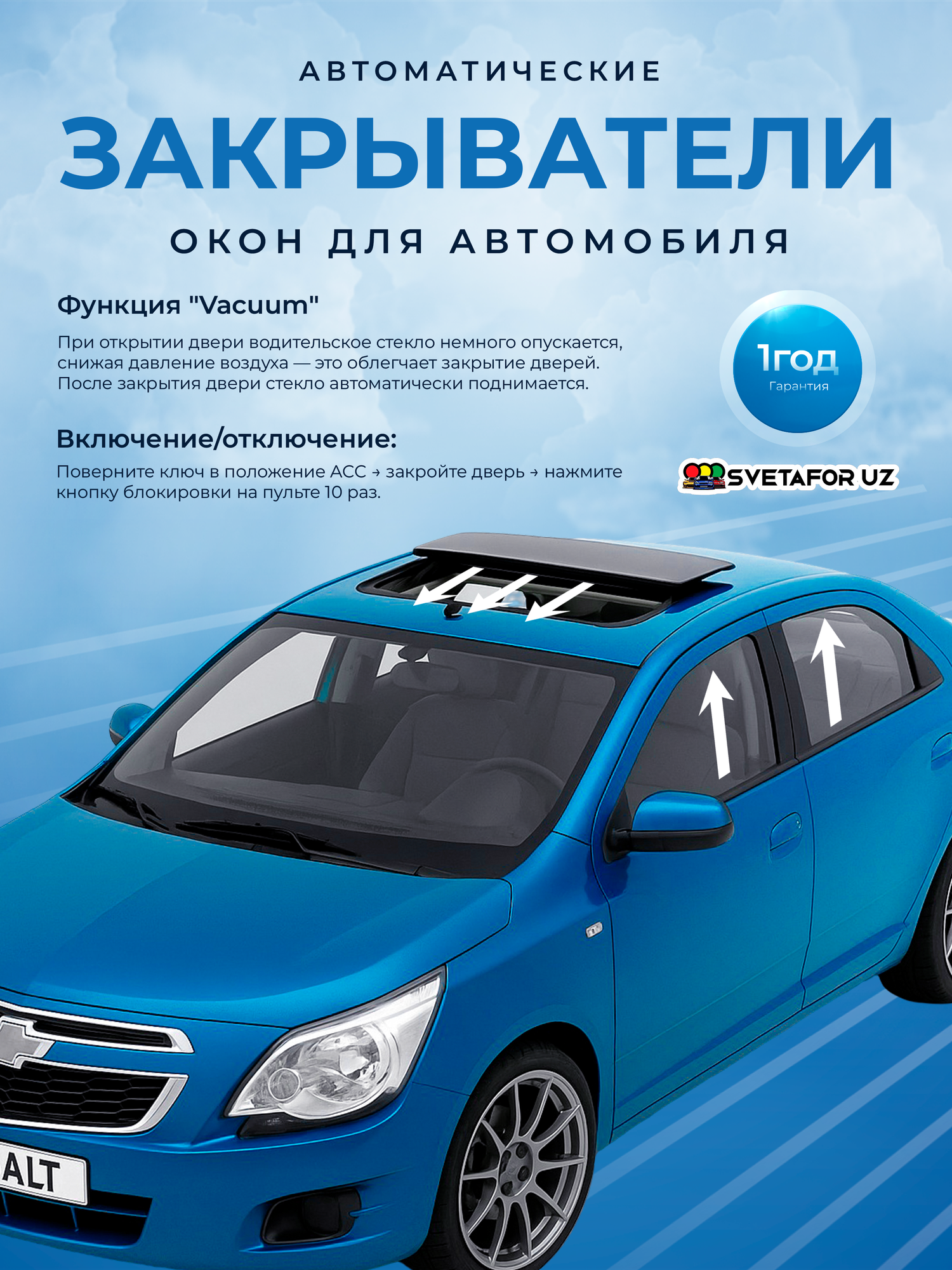 Автоматическое устройство закрытия окон с Vacuum