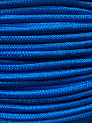 Изображение товара Веревка универсальная для туризма 8мм 40м синяя. Шнур плетеный с сердечником, для альпинизма