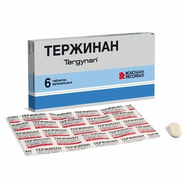 Тержинан, таблетки вагинальные, 6 шт.