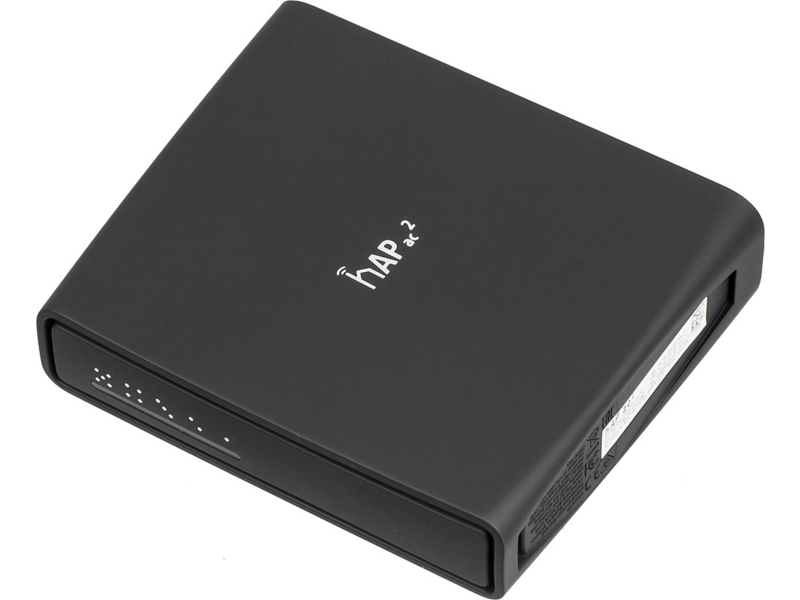 Точка доступа wi-fi MikroTik hAP ac2 with 716MHz CPU, 128MB RAM, 5 x Gbit LAN, built-in 2.4Ghz 802.11b/g/n Dual Chain wireless with integrated antenna, built-in 5GHz 802.11an/ac Dual Chain wireless with integrated antenn