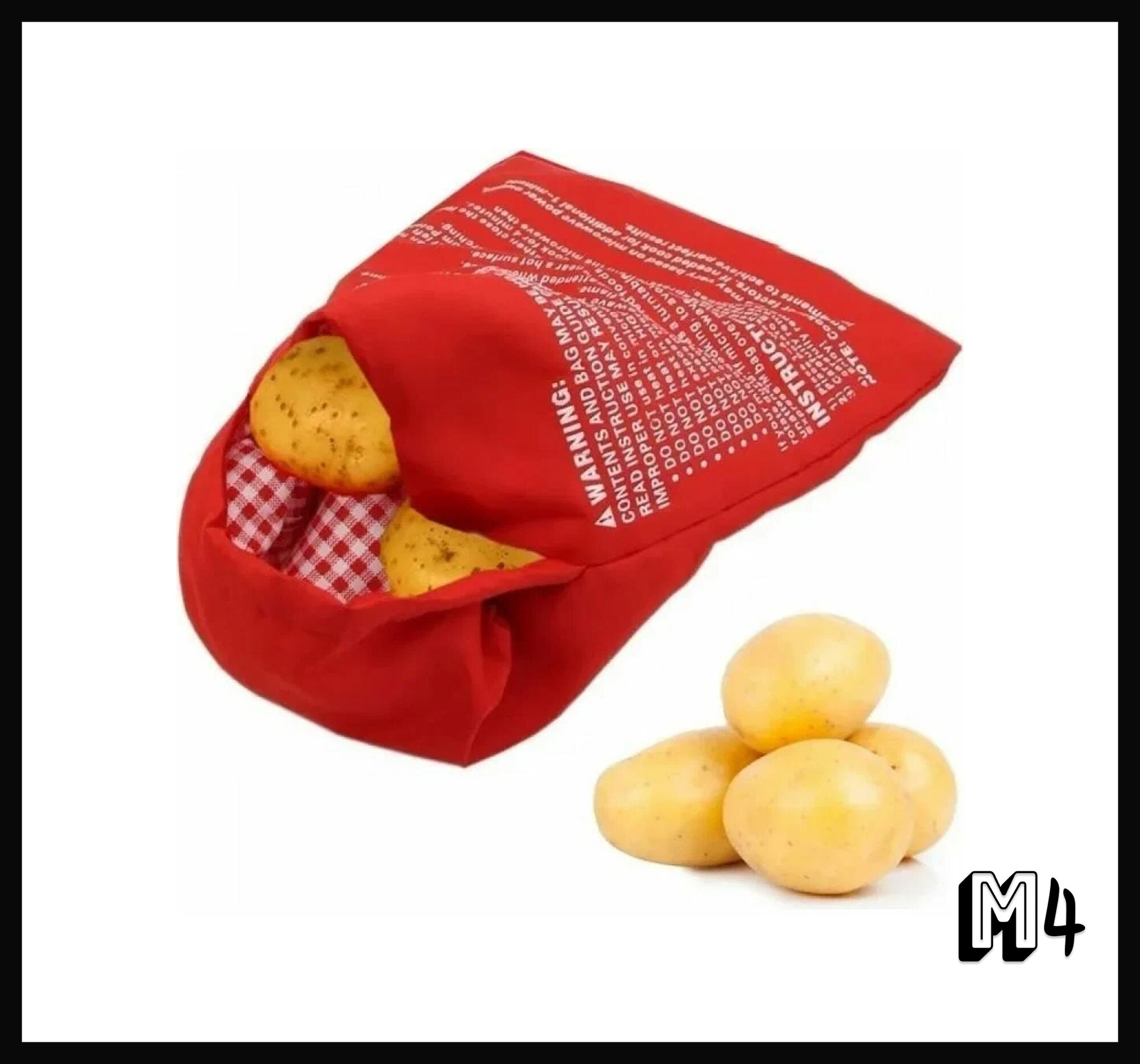 Рукав мешок для запекания картофеля в микроволновке цвет красный 1 шт