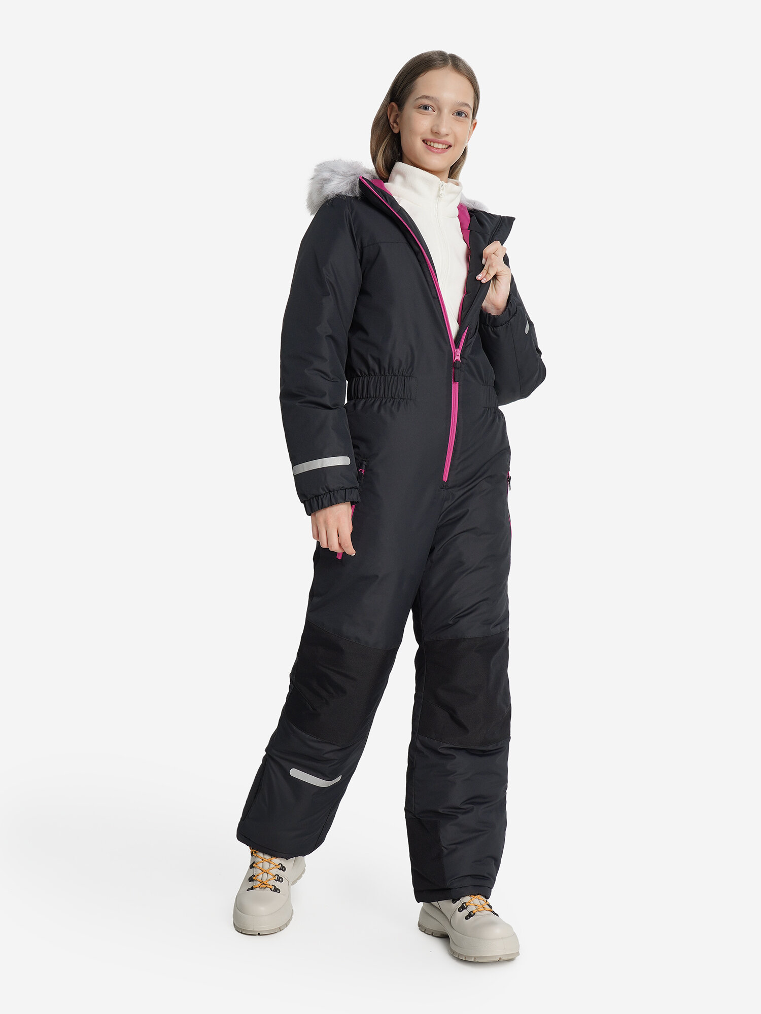 Комбинезон утеплённый De Mount Travel Girls' Padded Overall размер 134-140  черный