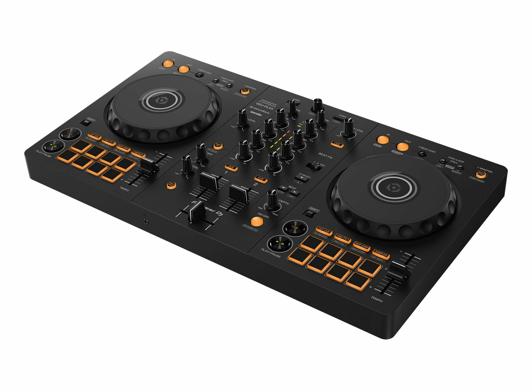 Pioneer DDJ-FLX4 2-канальный DJ-контроллер, цвет черный.