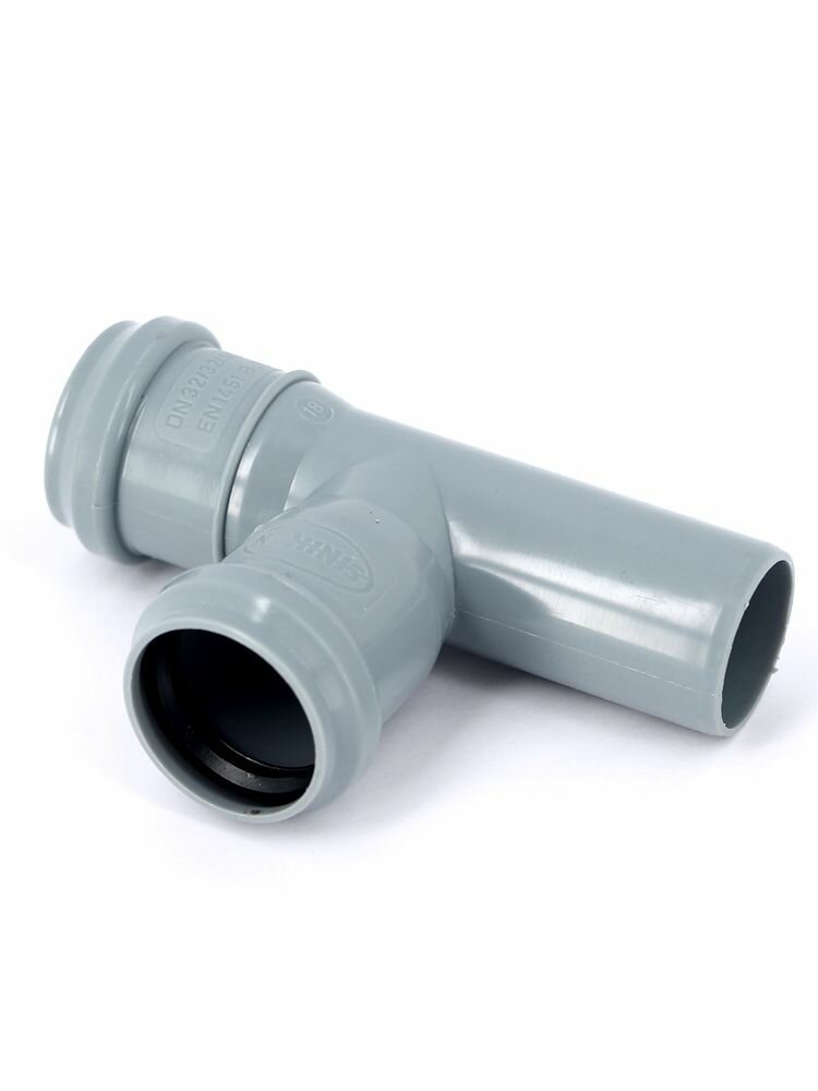 Тройник 32 90* канализационный Sinikon серая (внутренняя) - 4 шт.