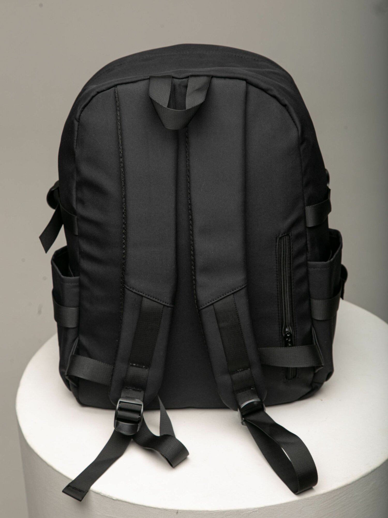 Рюкзак мужской городской для ноутбука, спортивный, Оксфорд, черный — фото 1