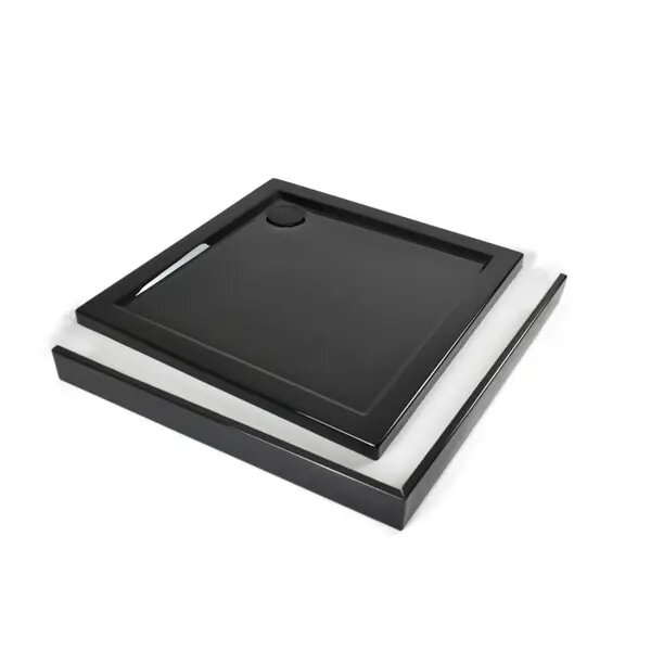 Экран для душевого поддона Metakam Apart Black квадратный 90x90 см