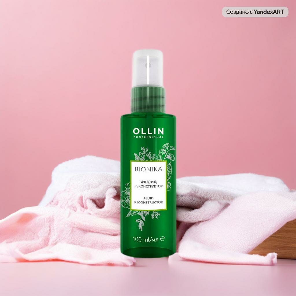 Ollin Professional Флюид для волос реконструктор несмываемый уход BioNika, 100 мл