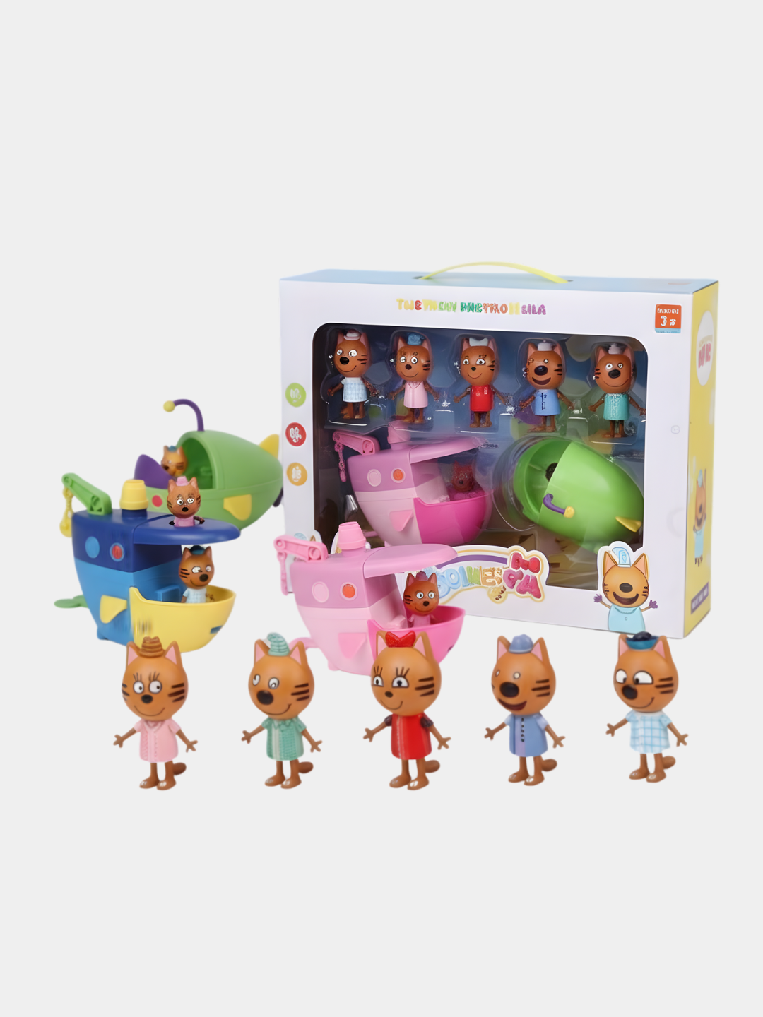 Набор игрушек "Три кота", детские фигурки, куклы, набор 5 шт. — фото 1