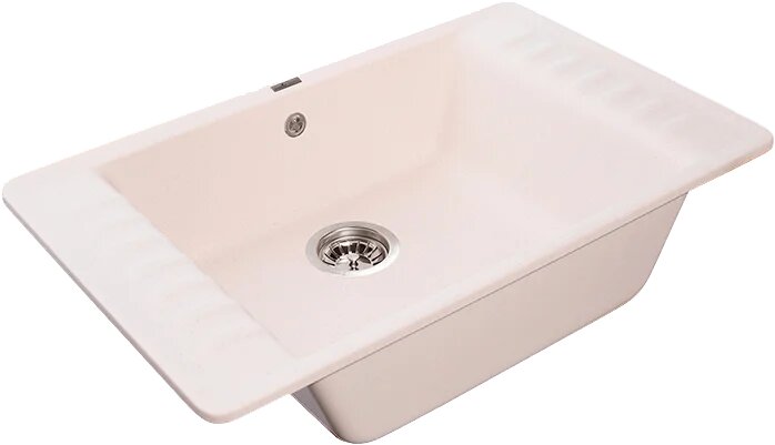 Мойка кухонная GranFest Quarz Z 71 прямоугольная 75x47 мойка для кухни с крылом кварцевая бежевая матовая