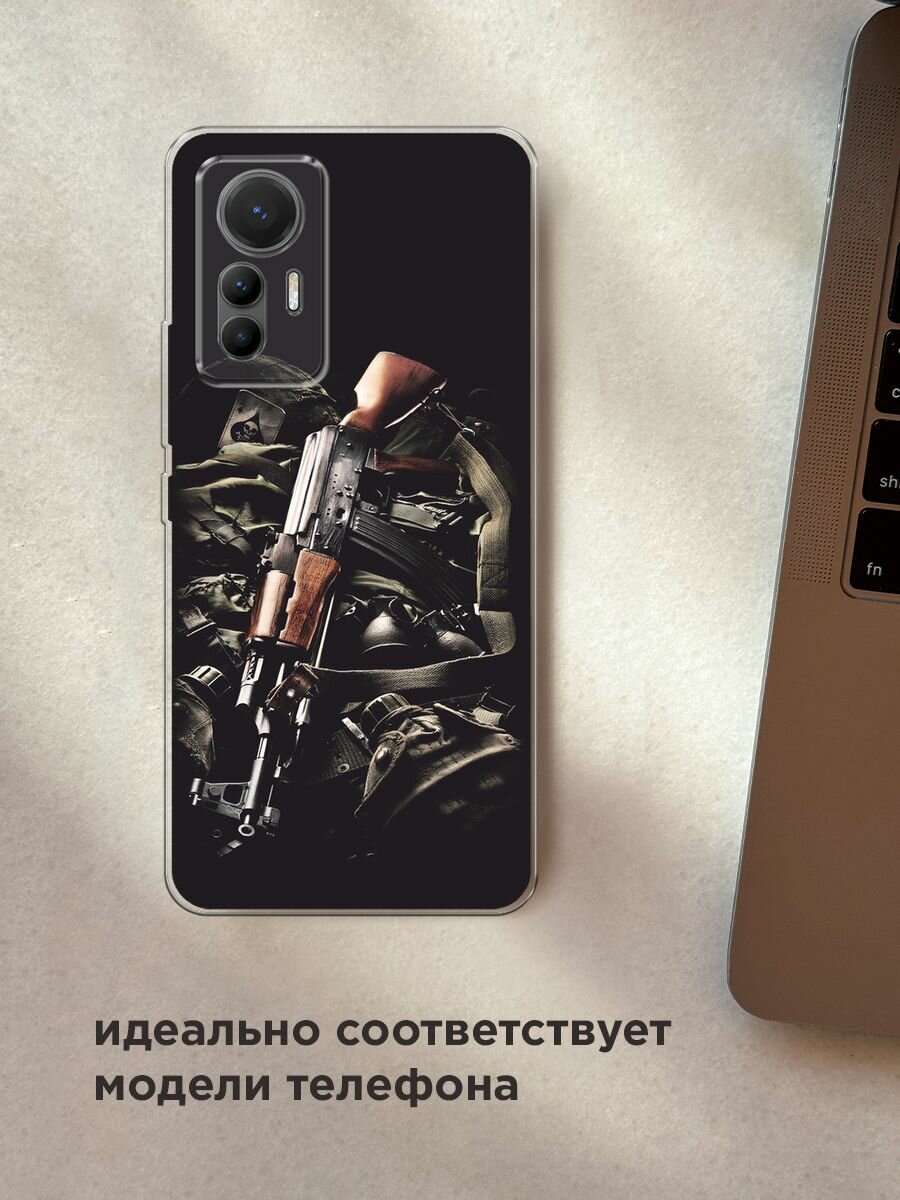 Силиконовый чехол на Xiaomi 12 Lite / Сяоми 12 Лайт с принтом "Автомат" — фото 1