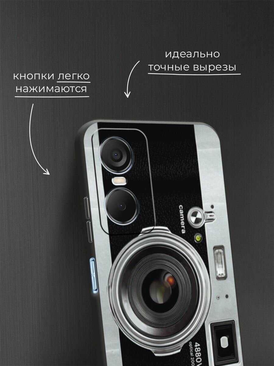 Чехол на Tecno Pop 6 Pro / Текно Поп 6 Про с принтом "xoxo lucky girl 3"